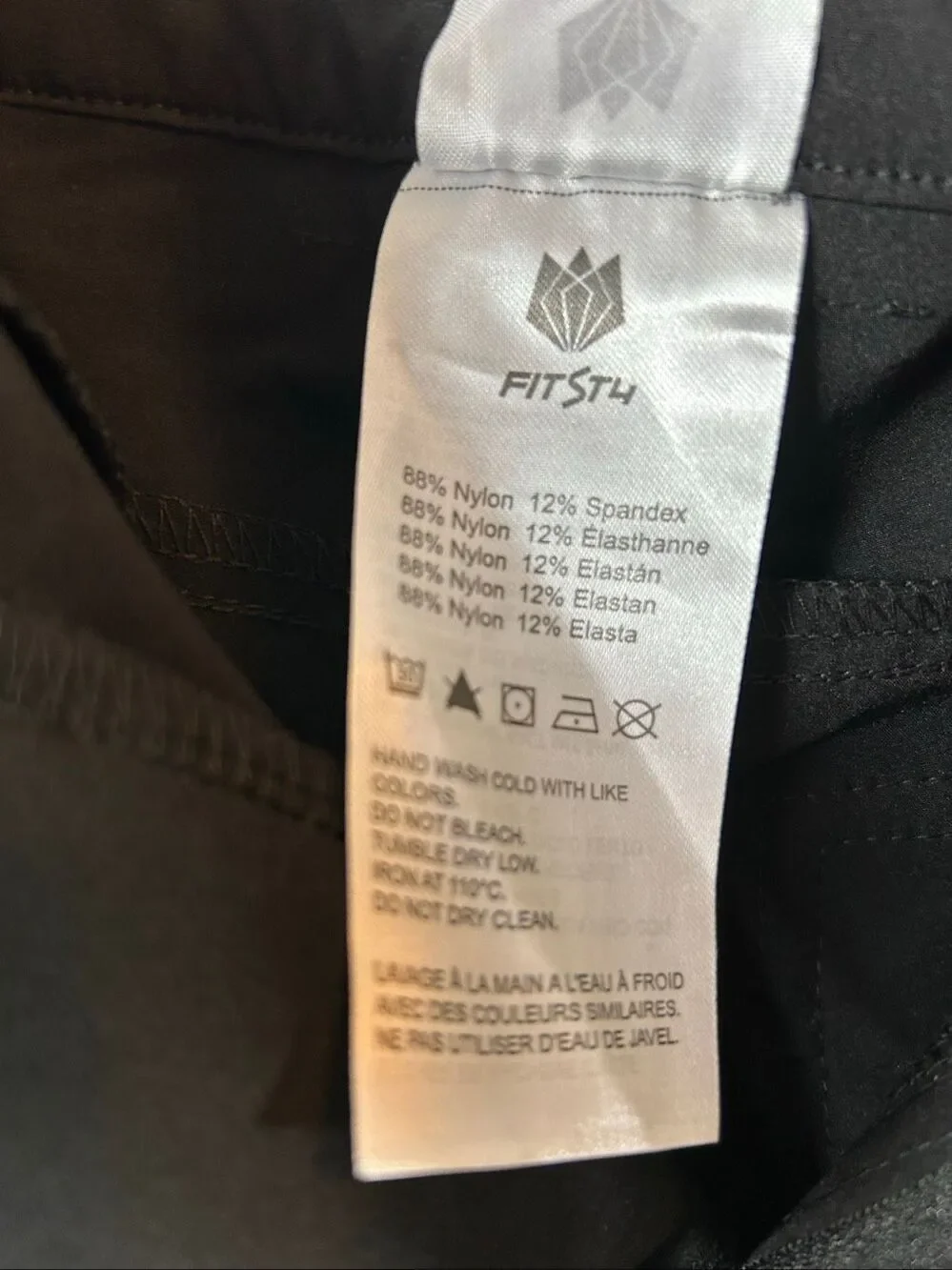 FitsT4 Sports Men's Cargo Hiking Shorts Black Stretch Outdoor Water Resist 32